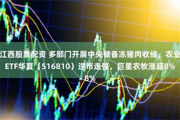 江西股票配资 多部门开展中央储备冻猪肉收储，农业ETF华夏（516810）逆市走强，巨星农牧涨超8%
