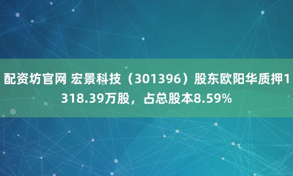 配资坊官网 宏景科技（301396）股东欧阳华质押1318.39万股，占总股本8.59%