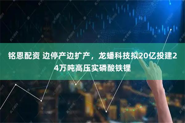 铭恩配资 边停产边扩产，龙蟠科技拟20亿投建24万吨高压实磷酸铁锂